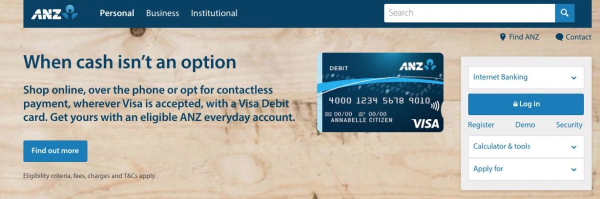 ANZ call-to-action